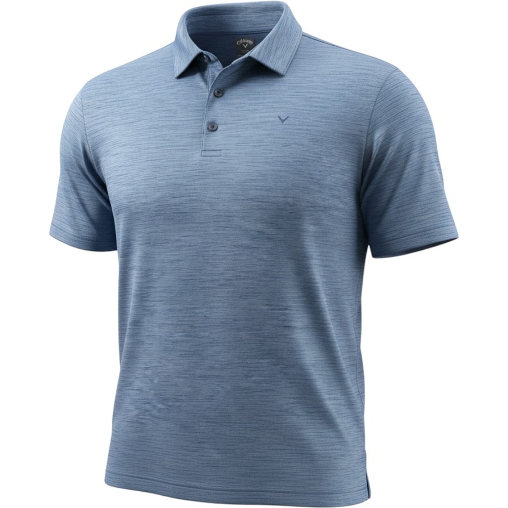 Callaway Opti-Dri Mens Blue Heathered Space Dye Golf Polo Shirt Size 2XL